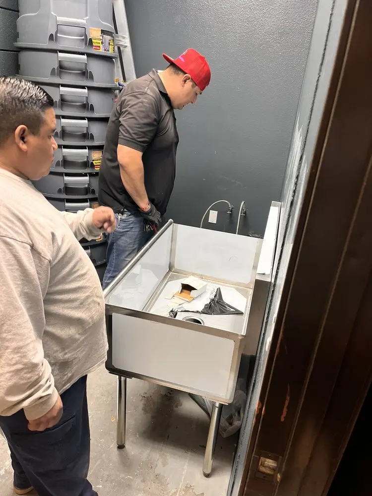 Commercial plumbing and sink installation in Manvel